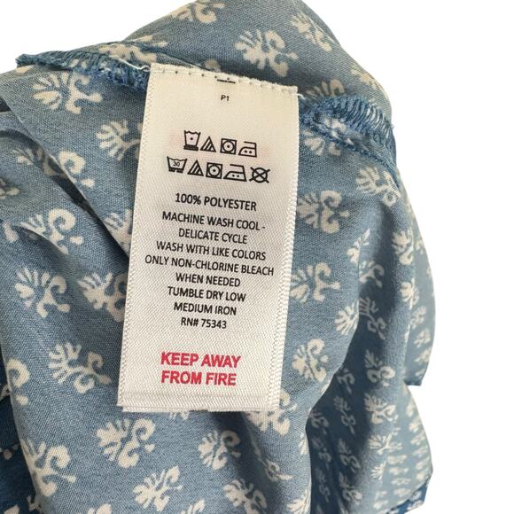 Haute Hippie Blue White Drawstring Waist Lightweight Satin Pajama Shorts Size M - Picture 7 of 7